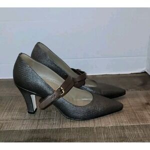Anyi Lu SZ 36 US 6 Sophia HAND MADE IN ITALY Leather Wrap Strap 3" Pumps Shoes